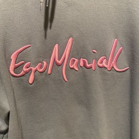 EGO MANIAK Hoodie Puff Embroidery Lavender size‎ XL urban Streetwear - Picture 2 of 8